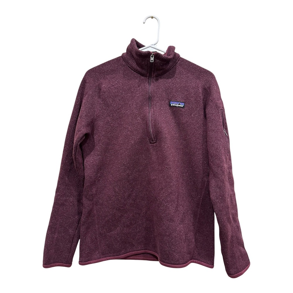 Patagonia Better Sweater 1/4 Zip Fleece Pullover Burgundy Purple Womens Medium